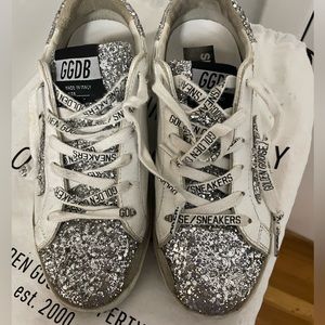 Golden Goose superstar silver sneakers